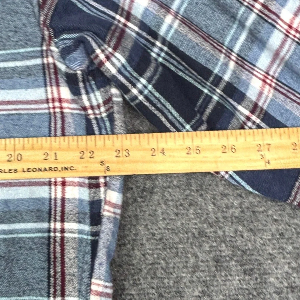 Red Head Brand Co Mens Blue Plaid Flannel Button Down Shirt Large L Long Sleeve‎